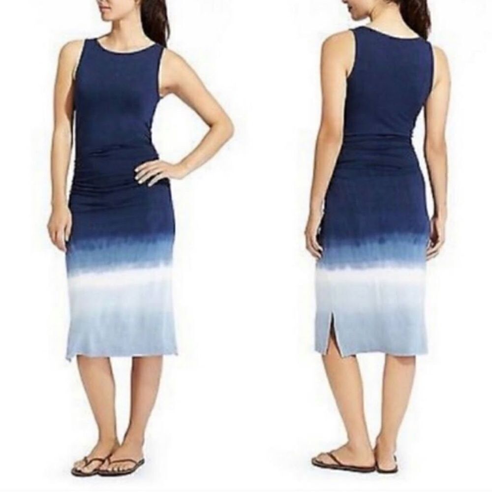ATHLETA Blue Ombré Midi Dress Size XS
